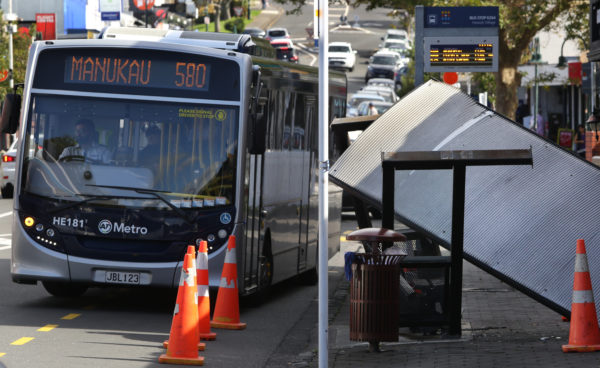 Damaged Bus Stop Howick