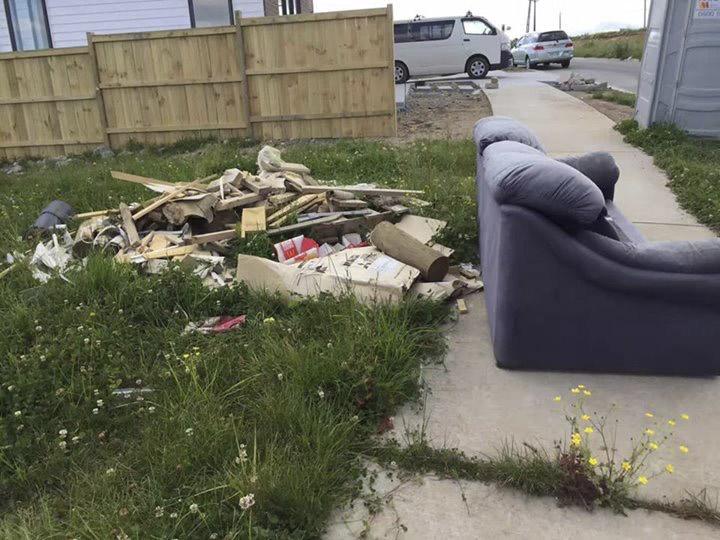Illegal rubbish dumping in Flat Bush