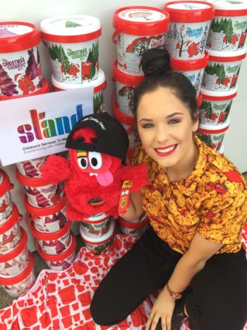 Cookie seller standing up for children