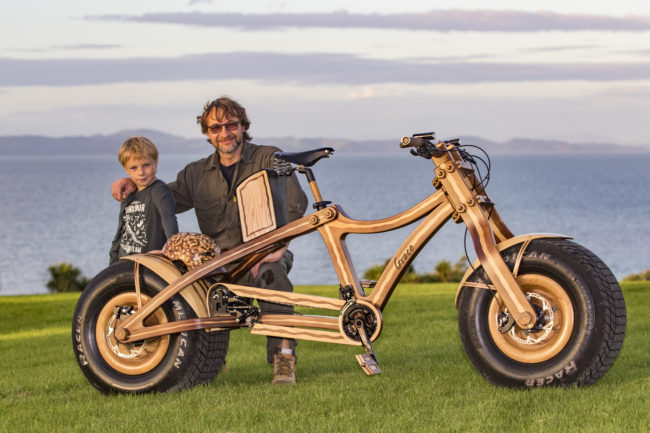 Wooden bike one-of-a-kind