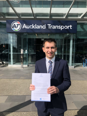  MP delivers petition demanding Auckland Transport remove T2 Lane