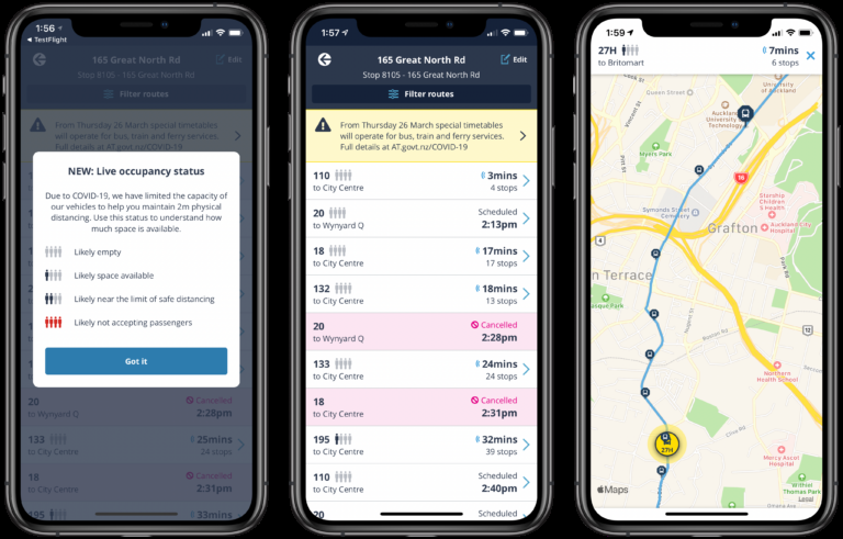 COVID-19: AT Mobile app now showing real-time bus capacity