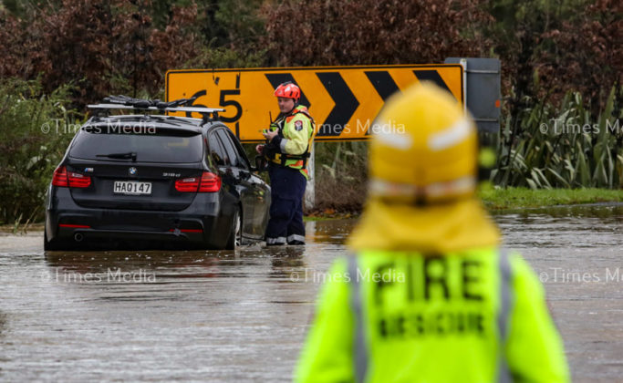 Flooding in Clevedon. Photo Wayne Martin