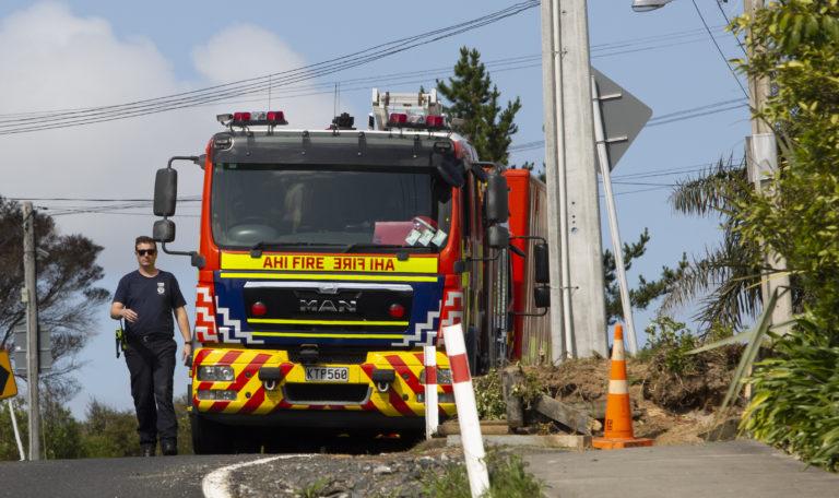 Large house fire draws onlookers and emergency services