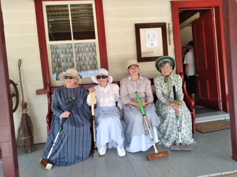 Crikey! It’s croquet … in Crinoline!
