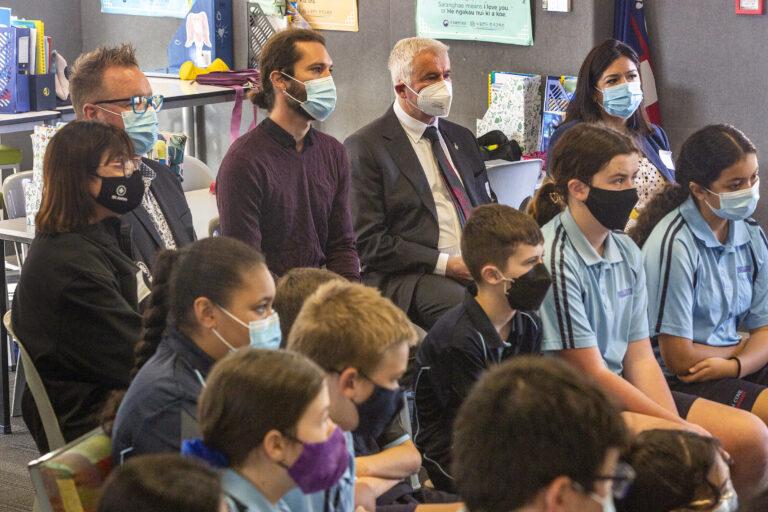 Dr Davies visits Farm Cove Intermediate