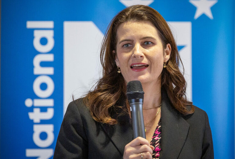 Nicola Willis delivers National’s election pitch to seniors