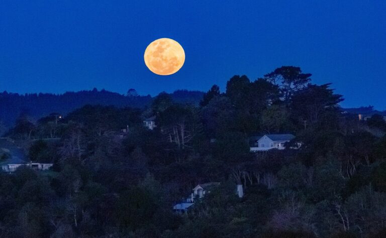 Rare blue super moon wows
