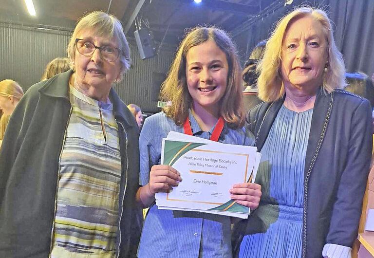 Evie Hollyman wins heritage award