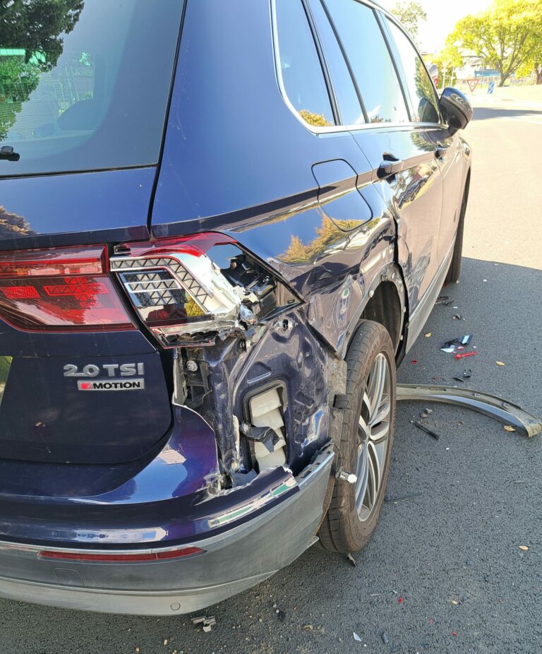 Search for driver who crashed into parked vehicle