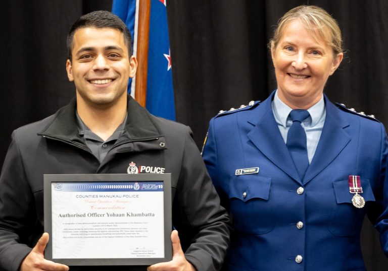 Officer recognised for life-saving actions