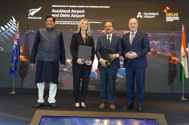 Auckland Airport forms partnership with Delhi Airport