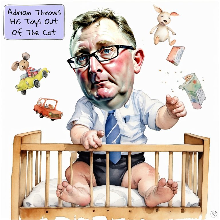 Adrian Throws His Toys Out Of The Cot