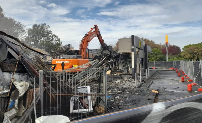 Demolition of McDonald’s Pakuranga begins