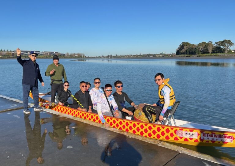Dragon boaters provide exciting marine spectacle